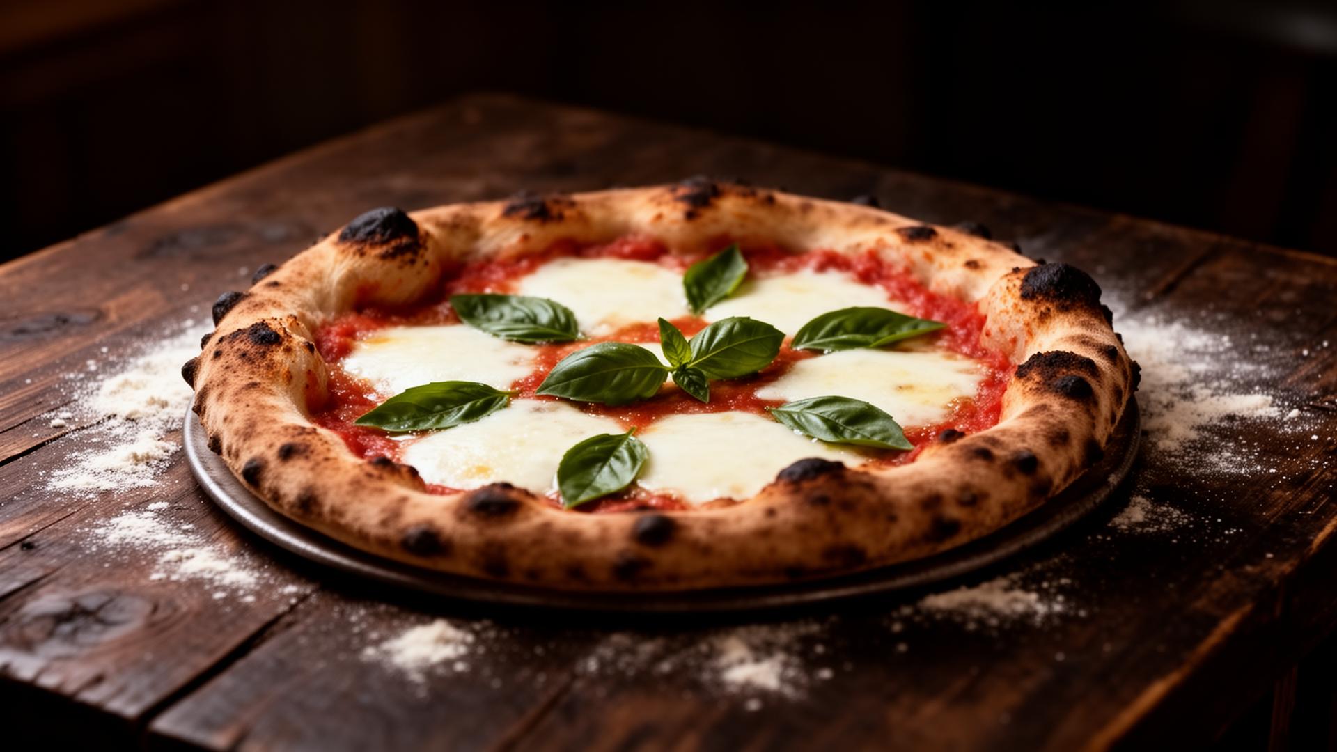 Vers gebakken pizza Margherita